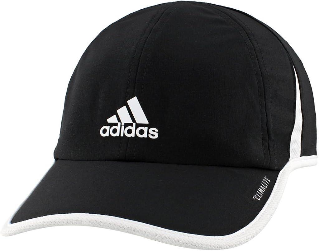 adidas Women's Superlite Relaxed Adjustable Performance Cap, Black/White, ONE SIZE: Clothing