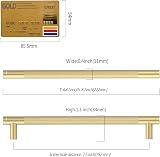 Amerdeco 10 Pack Gold Knurled Cabinet Pulls 192mm Center AM003 view 6
