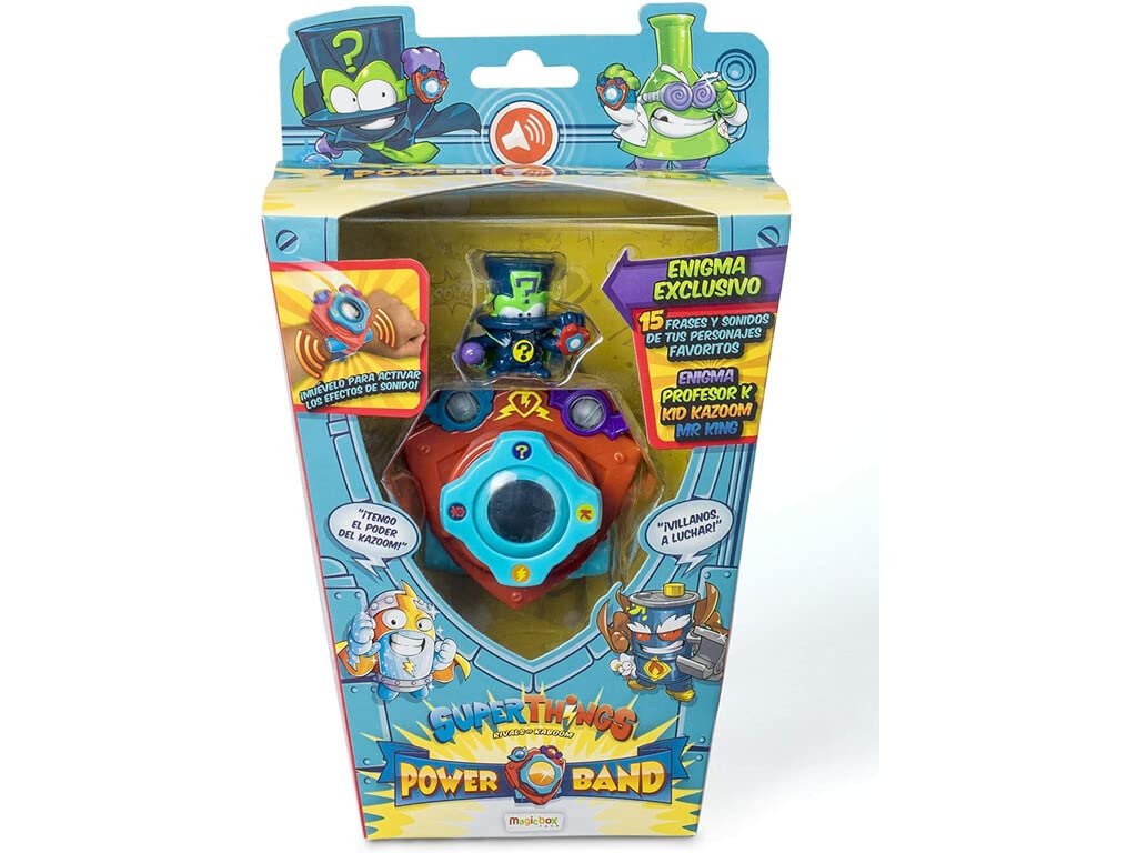 SuperThings Rivals of Kaboom - Secret Spies - Power Band Clock (PSTSP113SP00) with an Enigma, Spanish Version