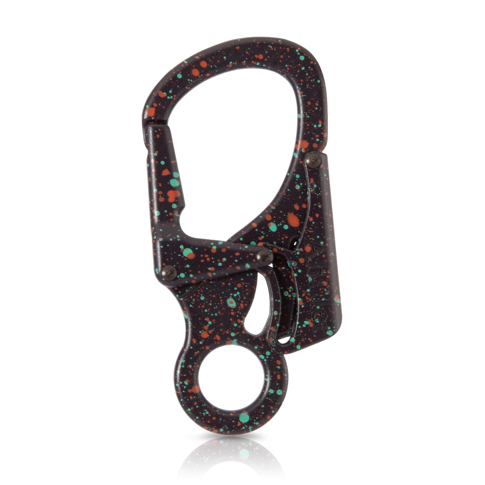 Ahiller Carabiner Clip, Double Anti-Misopening Locking Design, 3 Inch Alloy Caribena Hook, Keychain for Outdoor Camping, Hiking, Fishing, Key Ring Clip (Black Orange Green-1P) — image 1