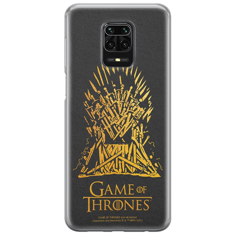ERT GROUP mobile phone case for Xiaomi REDMI NOTE 9 PRO/ 9S original and officially Licensed Game of Thrones pattern 011 optimally adapted to the shape of the mobile phone, case made of TPU