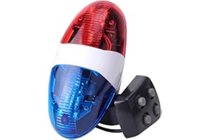 ESTIQ Bike Horn - 6 LED Cycling Horn with Siren & Police Sound, Waterproof Bicycle Safety Light