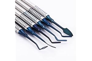 AR MEDICAL EQUIPMENTS | 6 PCs Dental Composite Resin Filling Titanium Coated Restorative Kit - Composite Dental Hand M