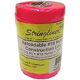 STRINGLINER Company 35462 18 Construction Replacement Roll Braided FL. Pink 500', No Size, Multi
