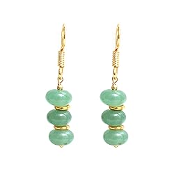 Gempires Green Aventurine Beaded Earrings
