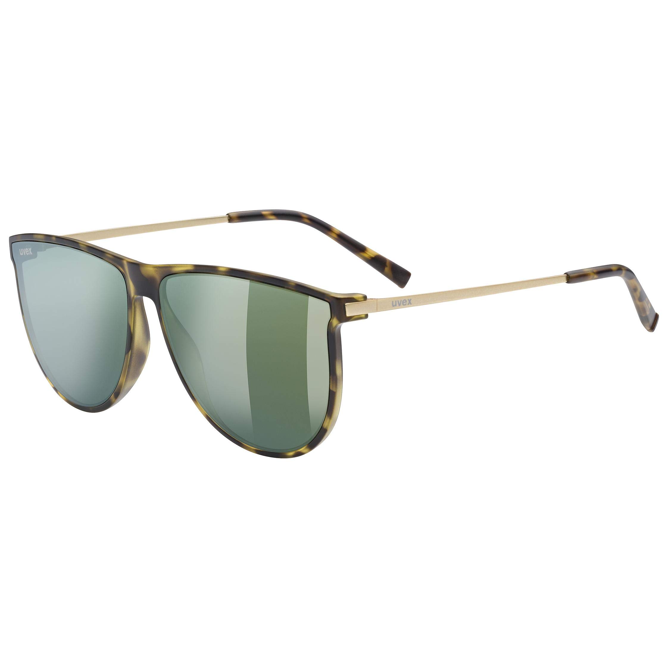 uvex LGL 47 - Sunglasses for Men and Women - Mirrored Lenses - Filter Category 3 - Havanna Matt/Mirror Green - One Size