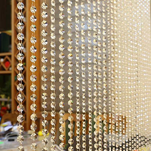 CYCTECH Decorative Crystal Glass Bead Curtain Luxury Wall Panel Fringe Window Room Blind Divider for Living Room Bedroom