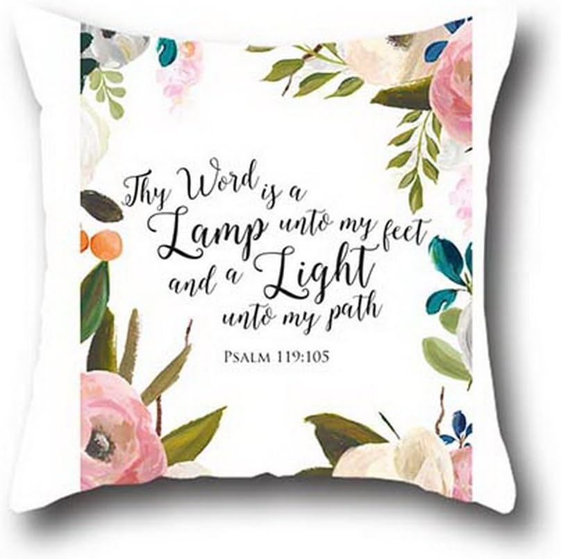 Robert Beautifulcotton Super Soft Solid Color Pillow Cover Christian Bible Verse Decorative Throw Cushion Covers Pillowcase Shell Square Case 2036