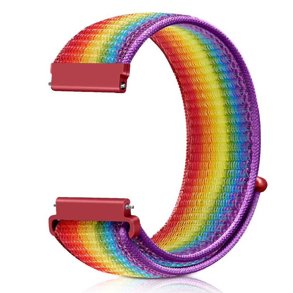 20mm Nylon Quick Release Band Compatible with Samsung Galaxy Watch 7 6 5 4 40mm 44mm/Garmin Vívoactive 6/5/3/3 Music/Forerunner 570 42mm/55/158/165/245/645/Amazift Active 2/Active/T-Rex 3 Pro 44mm