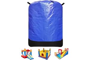 QYILUARE Heavy Duty Water-Resistant Inflatable Bounce House Storage Bag with Drawstring, Flat 39" x 47", for Residential & Commercial Use-Blue