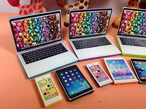 LPS Littlest Pet Shop 12 Accessories Lot Set 4 Laptops, 4 Tablets, 4 Phones PET NOT INCLUDED - Thumbnail 2