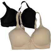Carole Hochman Seamless Comfort Bra – Wire Free With Molded Cups (2 Pack, Heather Grey/Gardenia, Small)