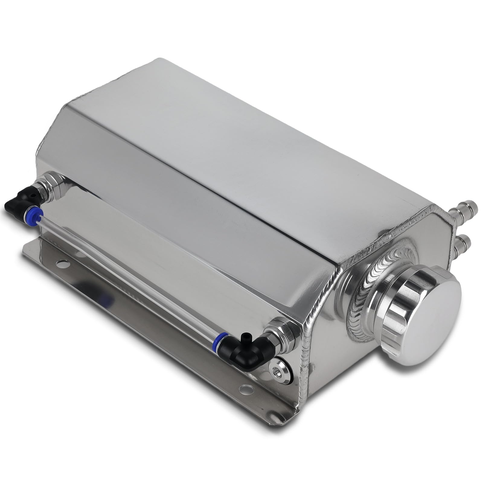 Photo 1 of maXpeedingrods Universal 2L Radiator Overflow Tank Aluminium Alloy Coolant Engine Oil Catch Can Expansion Tank Reservoir