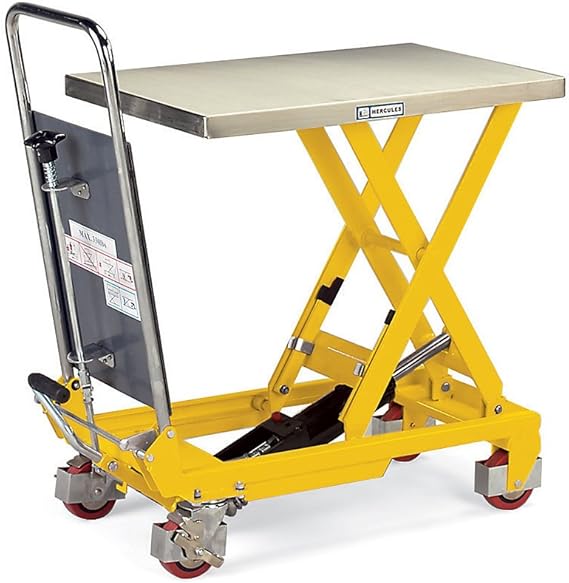Hercules Mobile Scissor Lift Tables 330Lb. Capacity Type 304