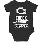 CBTwear Check Engine - Baby Clothes - Funny Newborn Bodysuit Outfits for Boys and Girls