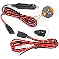 CB Radio Power Cord/Cables 2-Wire 15A 3-Pin With 12V Cigarette Lighter Plug (2 Pack)