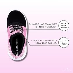Nautica Kids Girls Lace-Up Fashion Sneaker Athletic