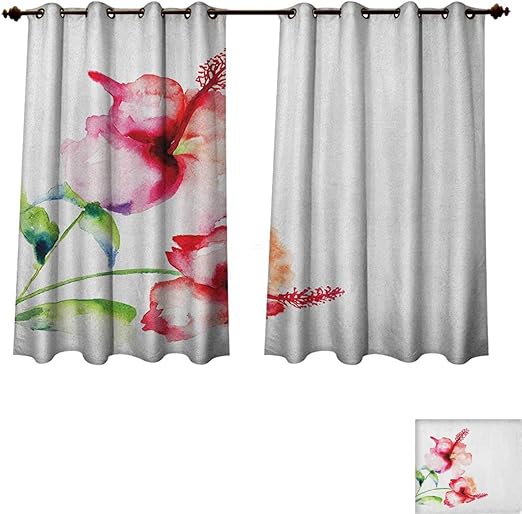 PriceTextile - Tende Termiche oscuranti con Fiori di Ibisco su ...