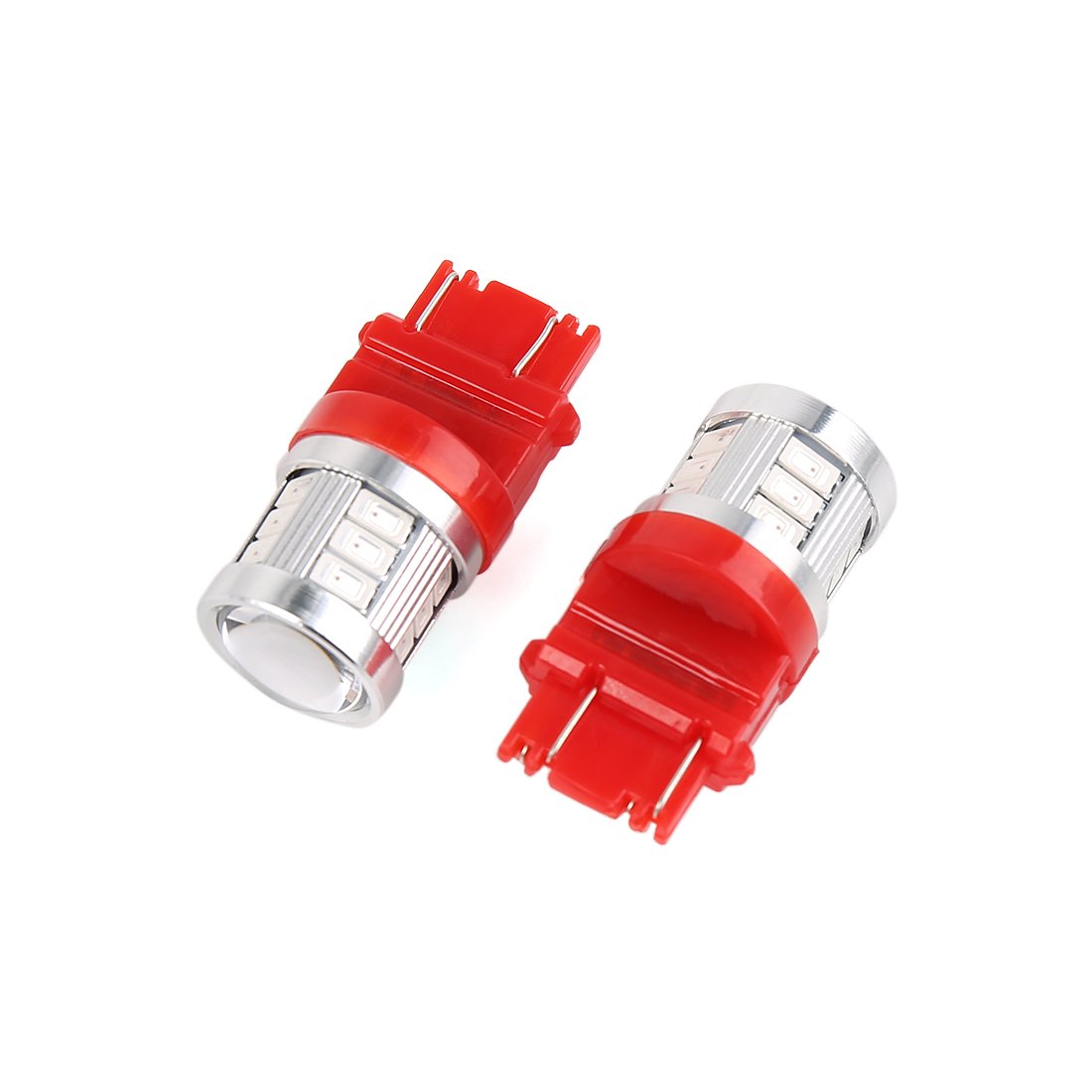 sourcing map 2pcs 12V 3157 Bombilla de Cruce LED Rojo ...