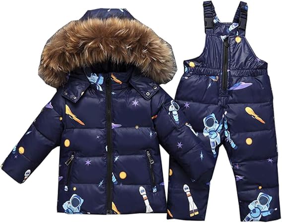 baby girl snowsuit with fur hood