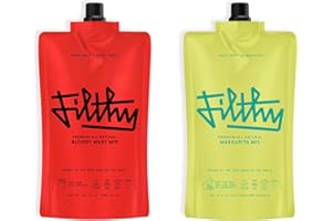 FILTHY FOOD Filthy Margarita Mix & Bloody Mary Mix, Premium Cocktail Mixers for Easy At-Home Hosting for Parties and Events, All-Natural, 32 Oz Pouch Each
