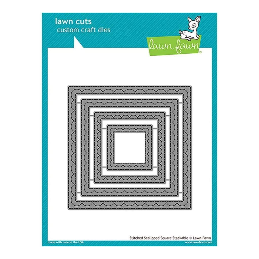 Lawn Fawn Outside In Stiched Scalloped Square Stackables Dies (LF1506)