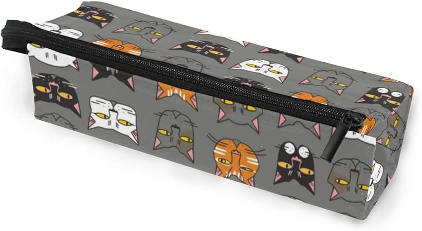 Amazon ペンケース 筆箱 面白い 猫柄 ネコ 鉛筆のサック 筆入れ やつはながた メガネケース 眼鏡ケース 鉛筆ケース ペン袋 大容量 おしゃれ 多機能 耐久仕事用 文房具 文具ポーチ 男女兼用 就職祝い ジッパーバッグ 贈り物 学校用品 7 6 22cm ペンケース 文房具