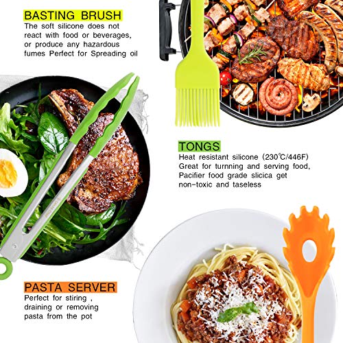 image for Silicone Cooking Utensils Kitchen Utensil Set-12 Pieces Colorful Kitch