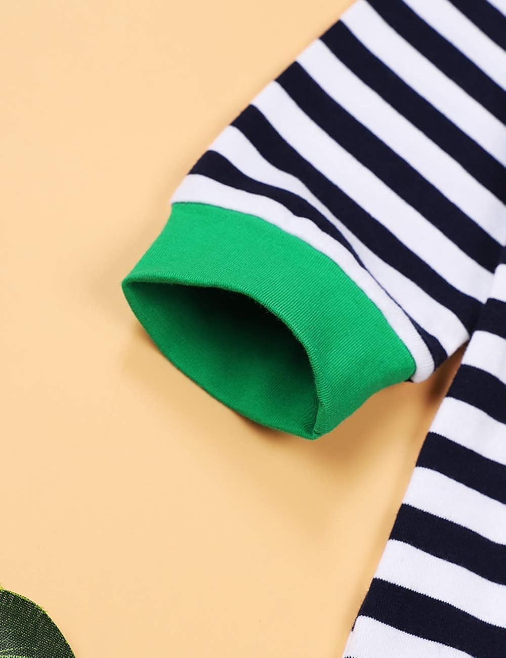 RCPATERN My First St.Patricks Day Outfits Baby Girl Boy Clothes Long Sleeve Stripe Romper One-Piece Bodysuit Overall