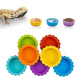 7 Pack Crested Gecko Food and Water Bowl, Eudimysx