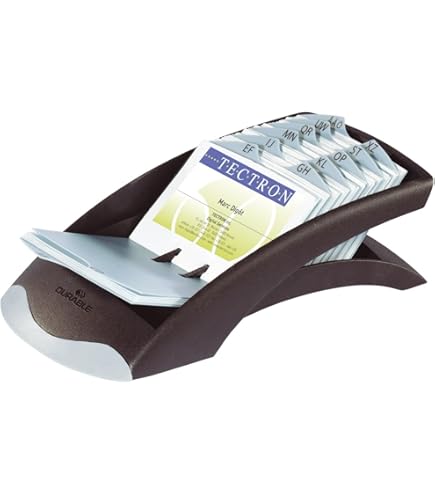 Amazon.com : Rolodex Rotary Business Card File 400-Card Capacity Black :  Index Card Holder Round : Office Products