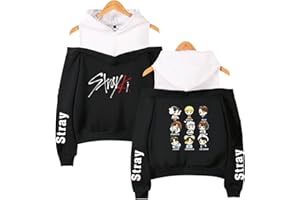 Xkpopfans Kpop Strayk Hoodie Off The Shoulder Sweatshirt Minho Woojin Felix Pullover for Womens