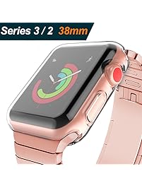 (2 Pack) Zhuoshu for Apple watch 3 case 38mm, Flexible TPU All-around Apple Watch Screen Protector Coverage Protective iWatch Case for Apple Watch Series 3 & Series 2
