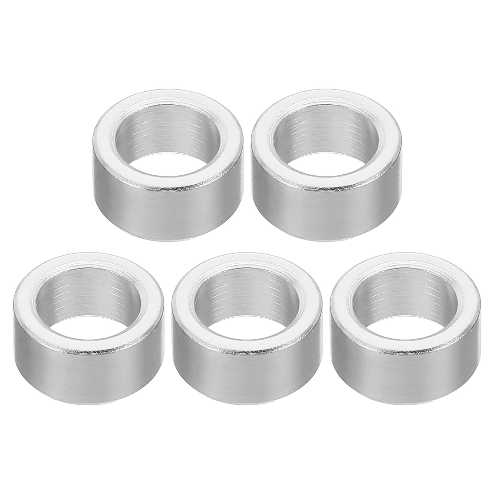 PATIKIL M8 Aluminum Spacers, 5Pcs Metal Spacer Aluminum Round 8.2mm ID x 12mm OD x 6mm L Thickness Aluminum Spacer Screw Standoff for 5/16" or M8 Screw Bolts