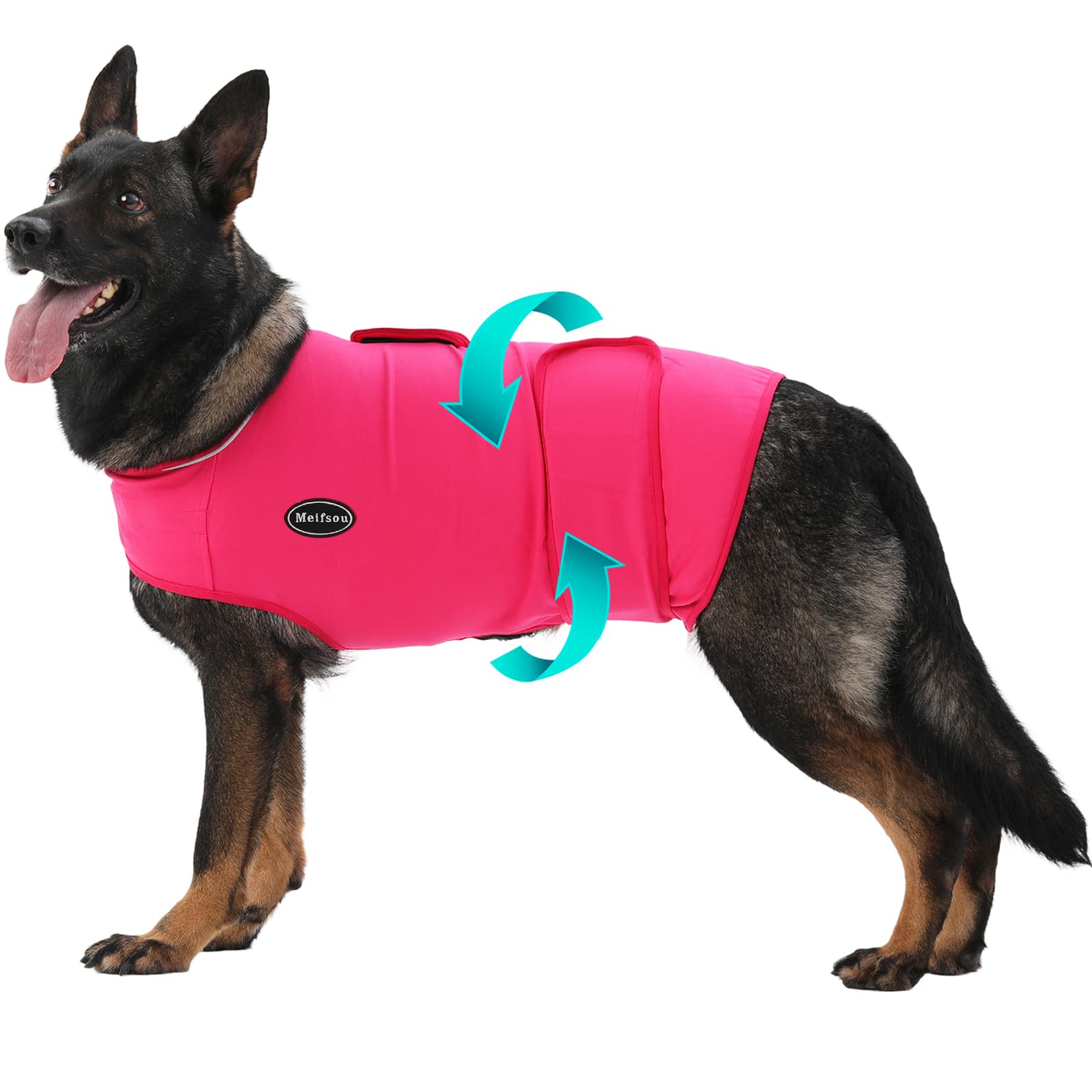 Photo 1 of Meifsou Dog Anxiety Vest, Skin-Friendly Thunder Jacket for Dogs, Dog Calming Shirt for Thunder, Fireworks, Vet Visits and Separation - Keep Pet Calm Without Medicine, Fit for Small Medium Large Dogs