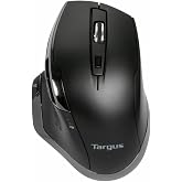 Targus Bluetrace Wireless Ergonomic Mouse, 2.4GHz Connection with USB and Laser Precision, 7 Functional Buttons, Black (AMW584GL)