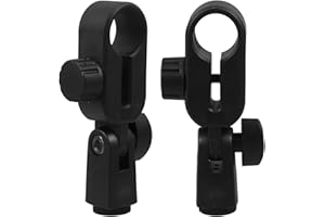 Alipis 2Pcs Microphone Clip Holders Shock Mount Clamp for Mic Fixator Vibration Reduction Stable Mic