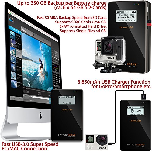 500 GB HDD HyperDrive for GoPro Mobile Photo / Video Storage Backup