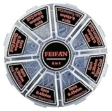 FeiFan 8001 Prebuilt Coil Kit 8-in-1 Alien Clapton Coils Hive Quad Tiger Flat Mix Twisted Fused Coils, 48 Piece