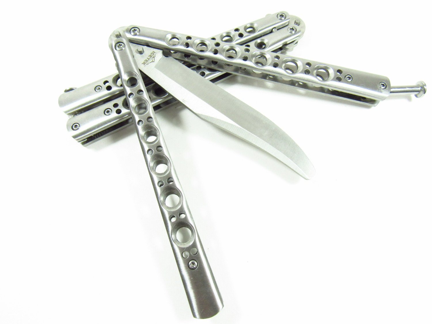 Generic Enhanced 1 X Practice Trainer Training Knife Tool Silver 11 61g7