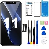 LMQ for iPhone 11 Screen Replacement 6.1'' LCD with Repair Tool Kits | Waterproof Adhesive, Tempered Glass, 3D Touch Display, FHD LCD Assembly, for A2111,A2223,A2221