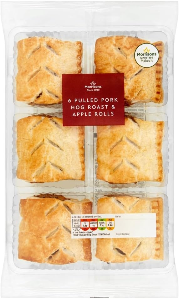 Morrisons 6 Hog Roast Sausage Rolls, 270 g Amazon.co.uk Grocery