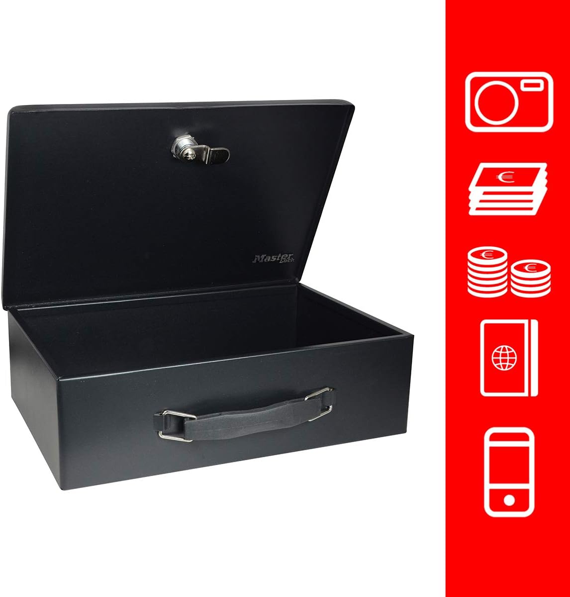 Master Lock 7140EURD Caja Fuerte [Llave] [Manejar] 7140EURD-Caja de Seguridad para Pequeña, Smarphone, Documentos: Amazon.es: Bricolaje y herramientas