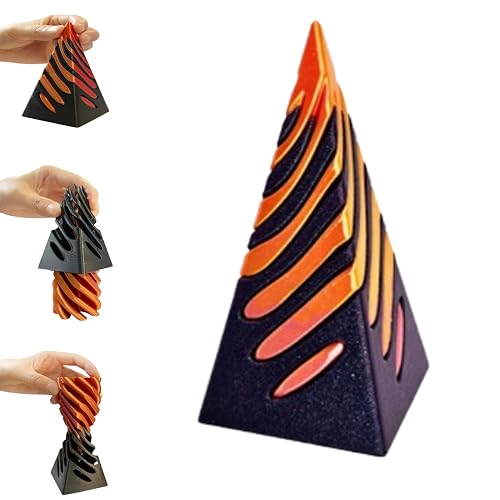 Triangular Pyramid Fidget Spiral Fidget Toy,Impossible Pyramid Passthrough Sculpture,Pyramid ...