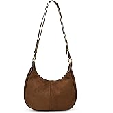 JYG Suede Hobo Bags for Women Small Retro Crescent Faux Suede Shoulder Purse Fall Soft Satchel Crossbody Handbag 2025