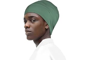 Fittia Silk Satin Bonnet for Sleeping, Silk Sleep Cap Hair Bonnet for Curly Hair, Silk Hair Wrap for Men&Women, Military gree