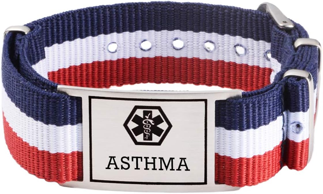 linnalove Asthma Bracelets 68.5" Adjustable Sport Canvas