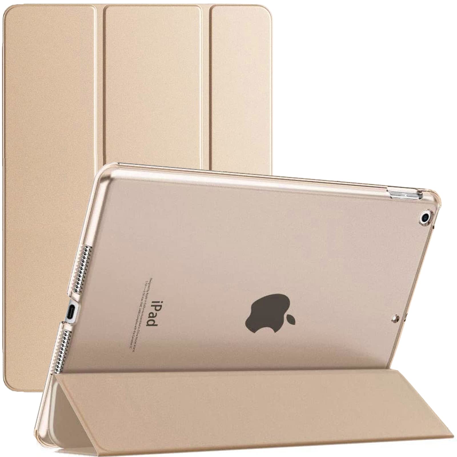 Case for iPad Mini 1/2/3 - Slim Fit Tri-Fold Stand Cover for Apple iPad Mini (Models: A1432, A1454, A1455, A1489, A1490, A1491, A1599, A1600) (Gold)