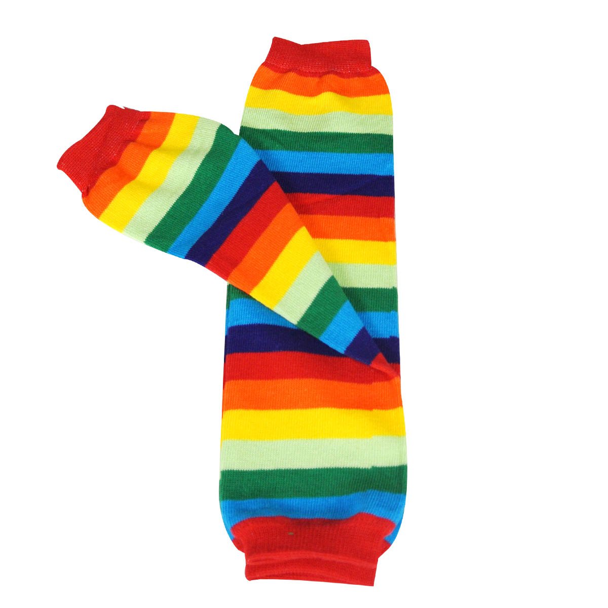 Wrapables Stars, Stripes, and Solids Colorful Baby Leg Warmers Rainbow Brite