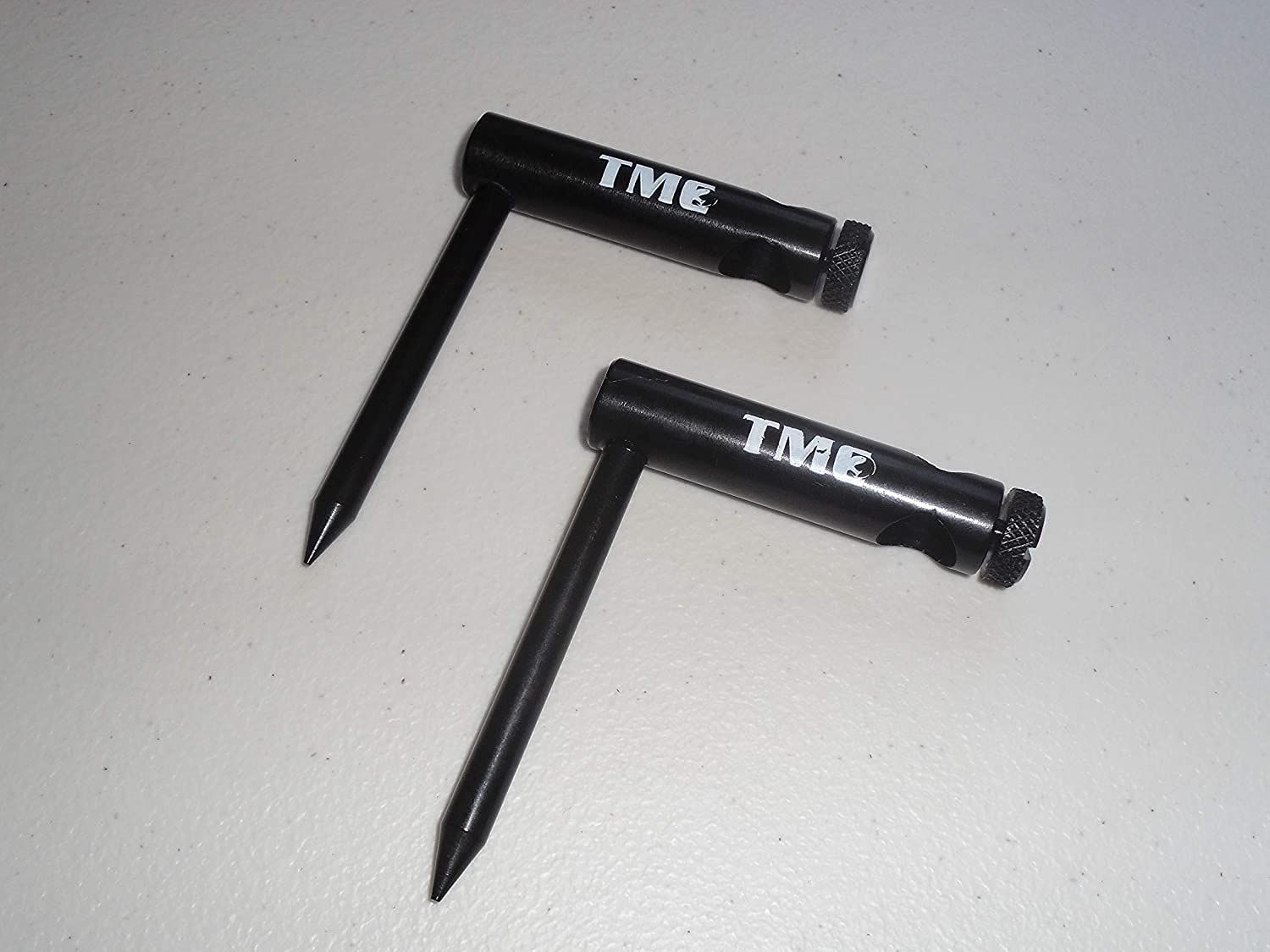 TMC 2 x Black Aluminium Single arm 16 mm Diameter Bankstick Stabilizers. 8cm Leg